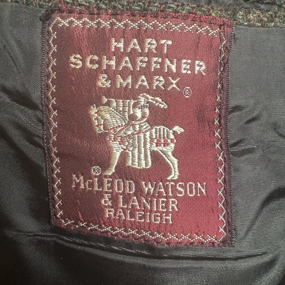 Hart‎ Schaffner & Marx Wool Blanket Weave Gray Tweed Sport Coat Mens 44R VTG